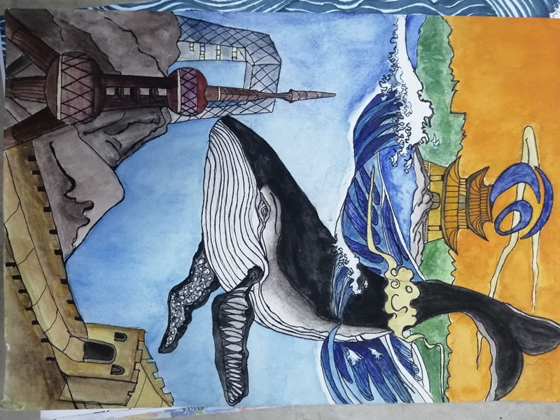 广泛动员学生参加"我爱海洋"文章类,绘画类,手工艺品类作品